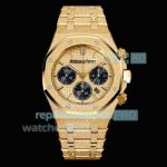 MMA 1:1 Copy Audemars Piguet Royal Oak Chronograph 41 Yellow Frosted Gold Watch 